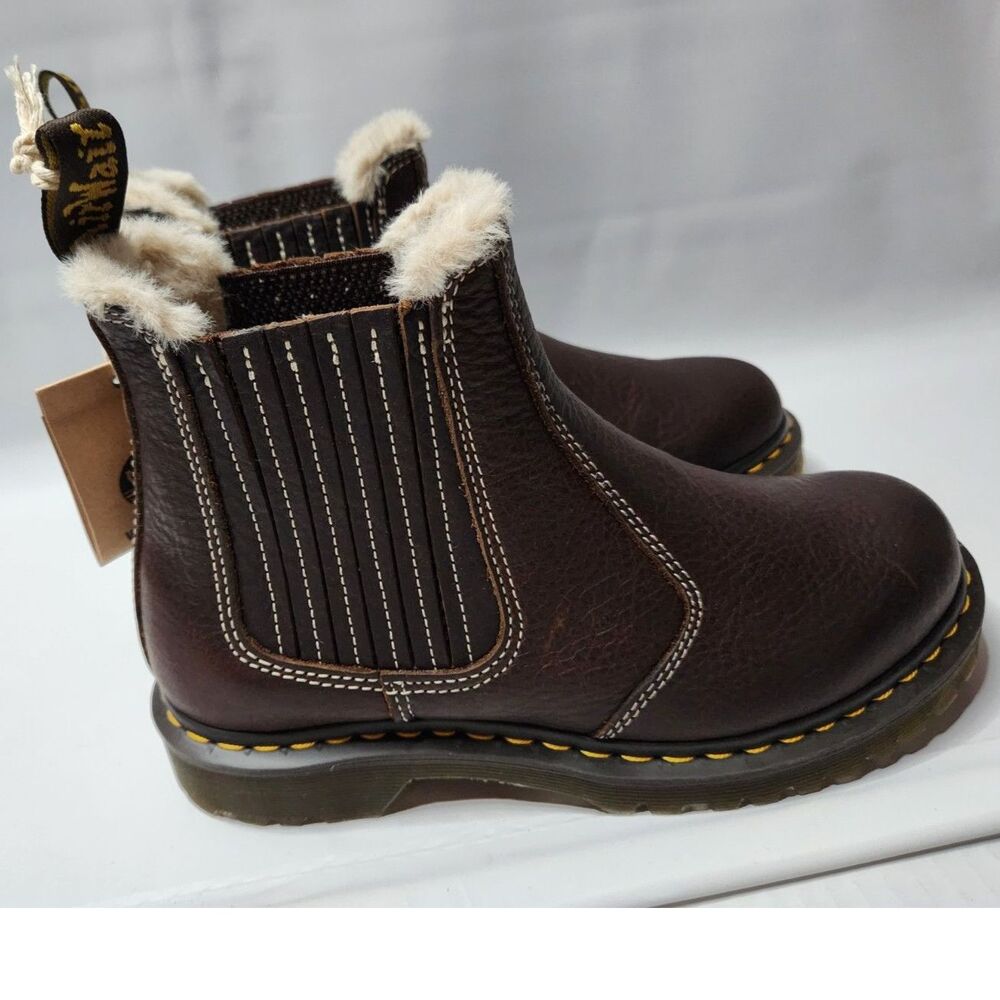 Dr. Martens 2976 Leonore II WarmWair Chelsea Boots Women’s 8 Dark Brown - Picture 2 of 11